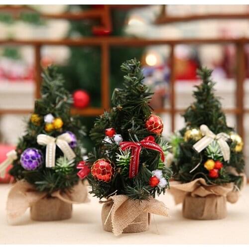Mini Christmas Tree Christmas Ornaments Small Christmas Gifts Ornaments Desktop Decoration Home Decor Room Decoration
