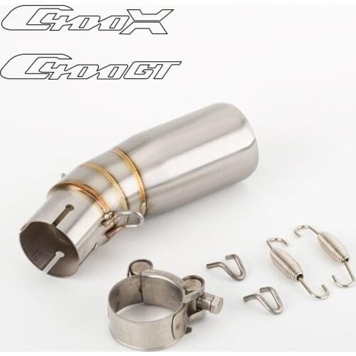 Motorcycle modified muffler small hexagon For C400X exhaust pipe set C400GT middle section 2018-2020 Years