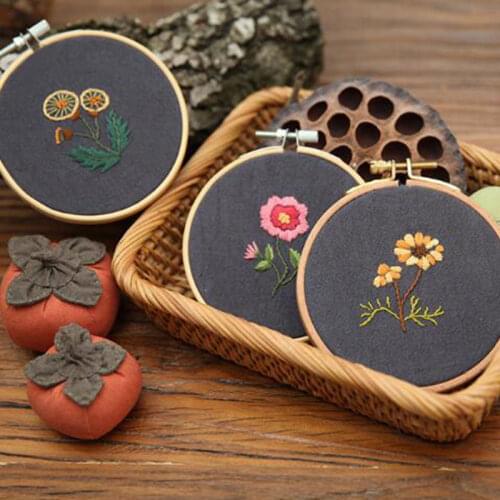 Floral Bouquet Patterns Embroidery Kit DIY Handcraft Cross Stitch Set Materials Package Embroidery Hoop Sewing Supplies Decor
