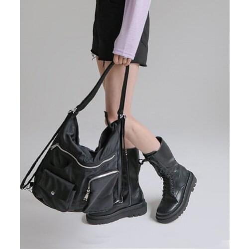 NEW High Quality Big Capacity Nylon Shoulder Bags For Women 2020 Luxury Fashion Ladies Handbags Black Multi-function Tote Bag