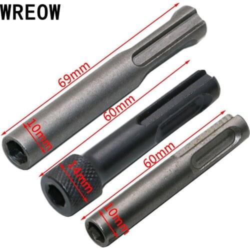 WREOW 3pc 1/4 SDS Hex Socket Shank Converter Set Impact Drill Screwdriver Holder Electric Hammer Bit Adapter Converter Tool Set
