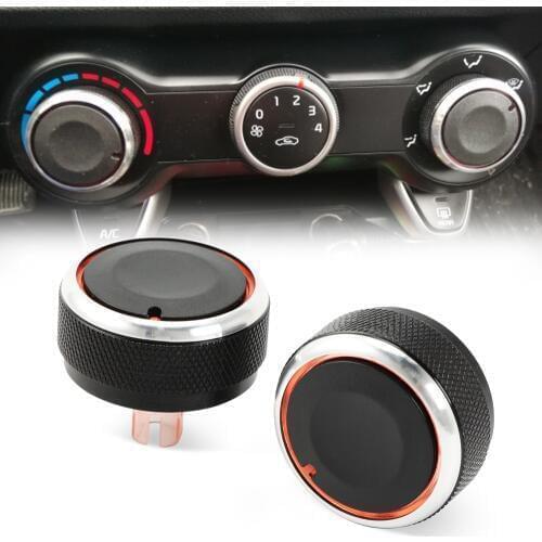 2pcs/Set Car AC Knob Air Conditioning Heat Control Switch Accessories Suitable For Kia Rio 4 X-line Hyundai Solaris 2017-2019