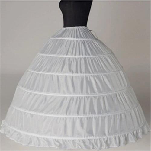 Grand Lace Edge 6 Hoop Wedding Petticoat Underskirt for Ball Gown DressDiameter Underwear Crinoline Accessories