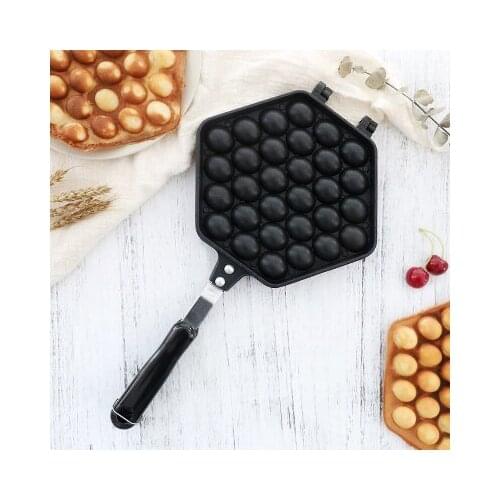 QQ Egg Bubble Cake Baking Pan Mold Eggettes Iron Aluminum Hongkong Waffle Maker Mould Non-stick Coating DIY Muffins Plate