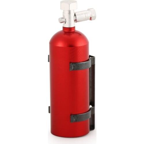 RC Fire Extinguisher Models for SCX10 TRX4 RC Off-road Crawler Car Axial High Simulation Red Metal Portable Mini Extinguisher