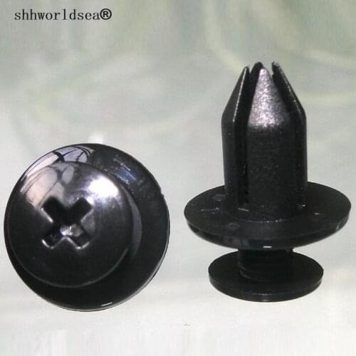 Shhworldsea 100PCS cars plastic clips car fastener Pusher positioning card buckle for honda for mazda