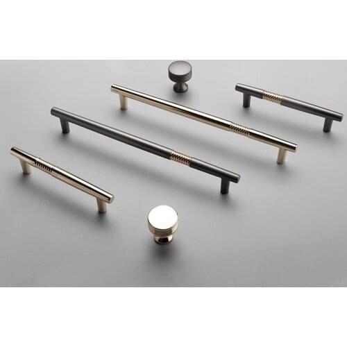 Zinc Alloy Extended Cabinet Door Handle Modern Gold Wardrobe Drawer Knob Pearl Grey Luxury Home Artist Furniture Decoration