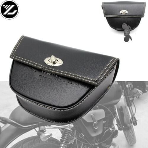 Motorcycle bag Saddle Bags Pu Leather Motorbike Side Tool Luggage Bag for Harley kawasaki yamaha honda Trrumph ducati KTM BMW