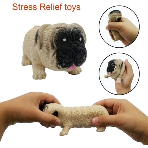 Squishy Fidget Sensory Antistress Cute Pug Dog Mochi Squish Toys Children Adults Soft Squihy Stress Relief Anxiety Squeeze Ball