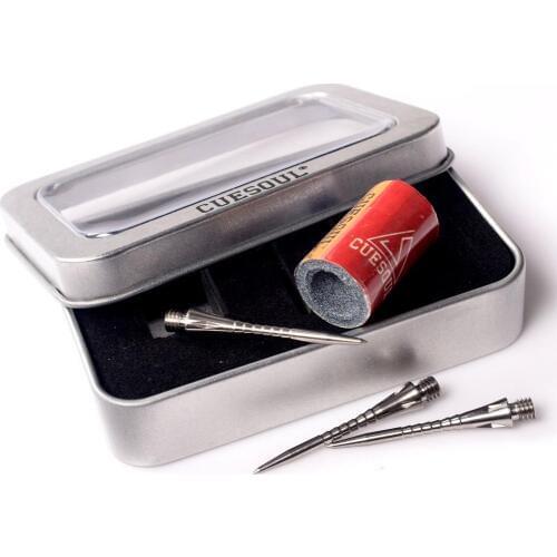 CUESOUL Titanium Grooved Conversion Dart Tip Point for Steel Tip Darts With Round Dart Point Sharpener