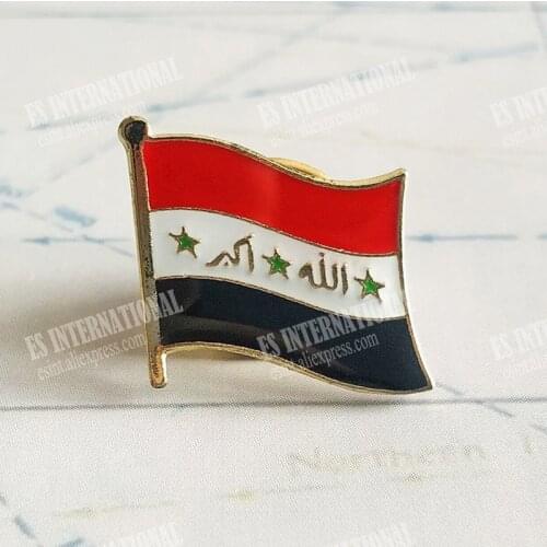 National Flag Metal Lapel Pin Flag Pin Iraq
