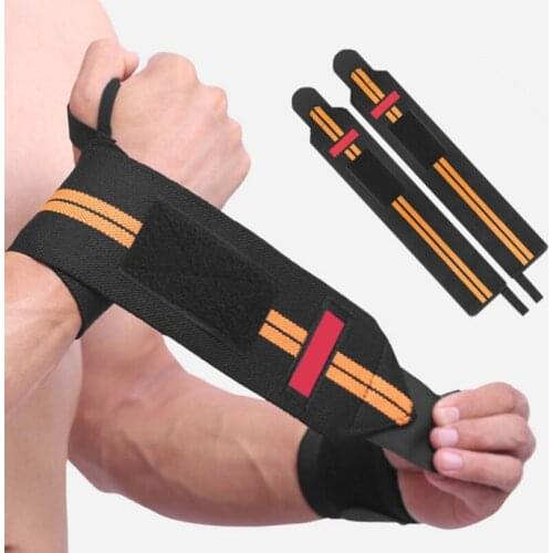 1pcs Fitness Padded Wrist Thumb Brace Strap Power Weight Lifting Hand Wrap Support Gym Training Bar Wristband
