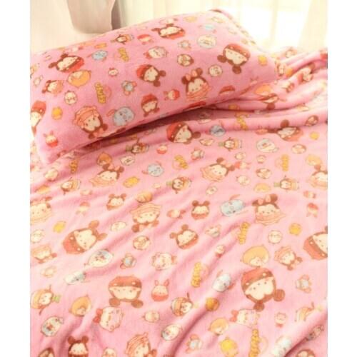 1pc soft cartoon lovely colorful pillow case cover plush flannel blanket bed sheet lady romantic gift baby girl toy