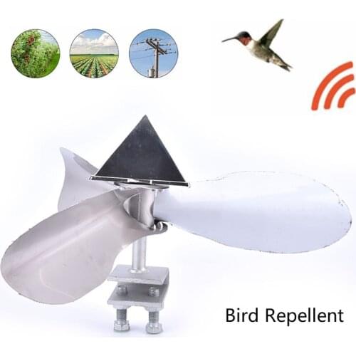 1PC Portable Stainless Steel Bird Pigeon Crow Repeller Scarer Wind Deterrent Garden Bird Repellent