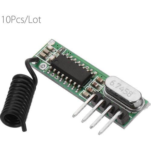 10pcs/lot DC3~5V AK-119 433.92MHZ 4 Pin Superheterodyne Receiver Board Without Decoding -105dBm Sensitivity