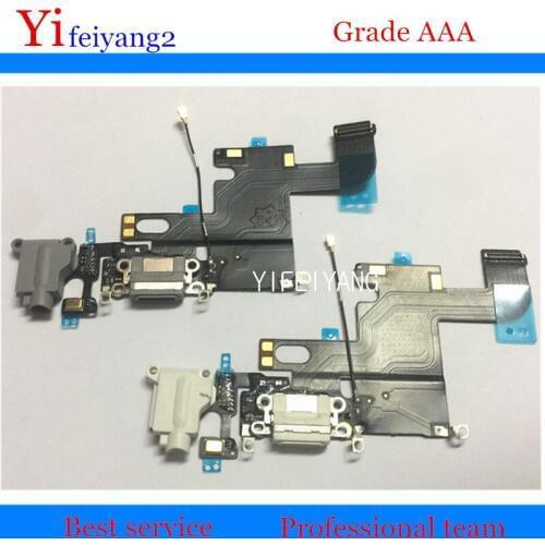 10pcs YIFEIYANG OEM NEW Charger Charging Port Dock USB Connector Flex Cable Headphone Audio Jack Ribbon For iPhone 6 6G 4.7"