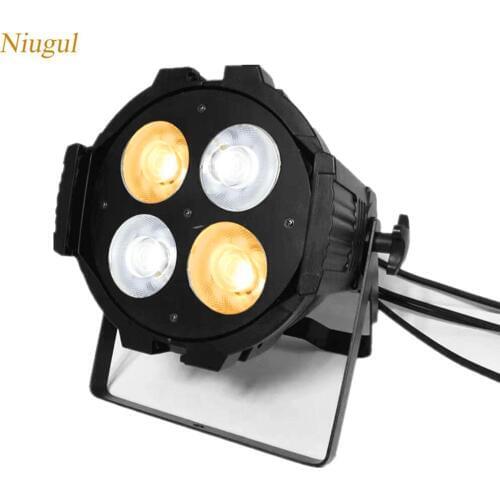 200W COB LED Par Light Floodlight/Warm White+Cold White Spot Projector Lights/4x50W Sound/Auto/DMX512 COB LED Stage Lighting