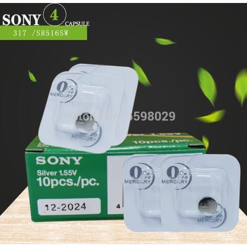 4pcs/Lot Brand New Sony Single grain 317 SR516SW SR62 D317 V317 Watch Battery Button Coin Cell For Watch Electric Toys