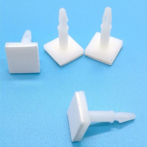 50pcs HC-5/6/8/9/11/13 Nylon Plastic stick on PCB Spacer Standoff 3mm Hole support Locking Snap-In Posts fixed clips Adhesive