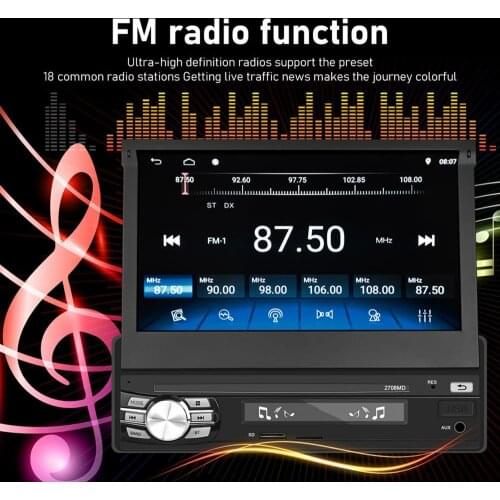 75% Dropshipping!!Car Retractable Screen FM Stereo U Disk Radio Bluetooth-compatible MP5 Player for Android