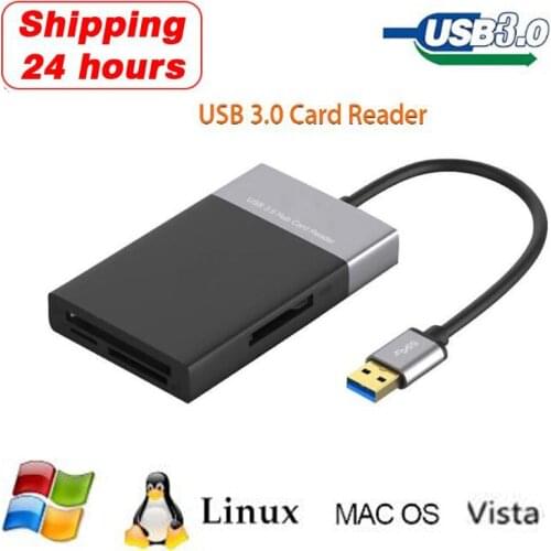 USB 3.0 to XQD/CF/SD/TF 6 in 1 USB Hub Adapter Multi-Function USB 3.0 HUB expand U Flash Disk Drive Read for PC Laptop Notebooks