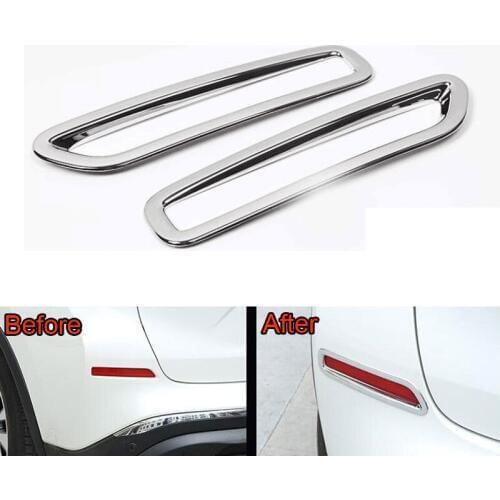 BBQ@FUKA 2x Exterior Rear Fog Light Lamp Covers Moulding Trim Frame Car-styling Sticker Fit for 2015 Nissan Murano