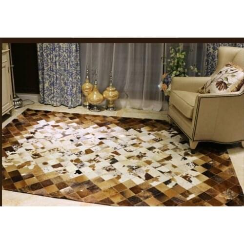 Free shipping 1 piece via DHL 100% natural genuine cowhide wall to wall carpet