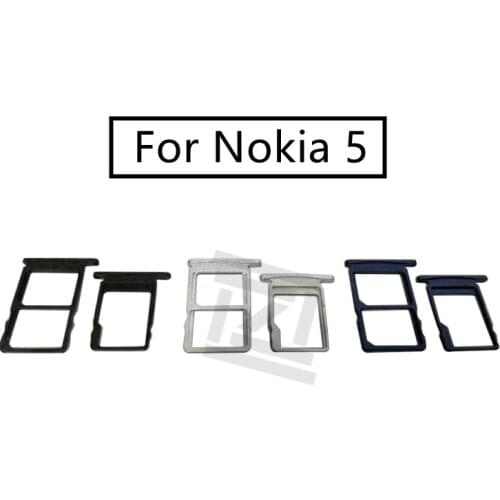 SIM Card Holder Slot Tray For Nokia 5 SIM Nano SIM Card Micro SD Card Tray Holder Slot Adapter Repair Spare Parts