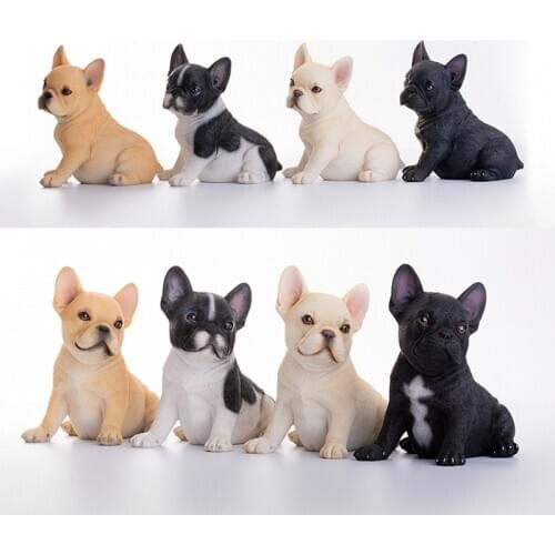 About 11CM 1/6 Scale French bulldog simulation animal dog model toy for action figure scene decoration