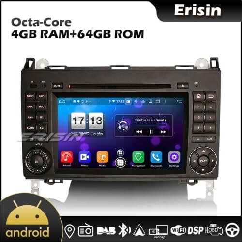 Erisin 8702 7" Octa-Core Android 10.0 Car DVD GPS 4G DAB DSP CarPlay Autoradio for Benz B200 Viano Vito