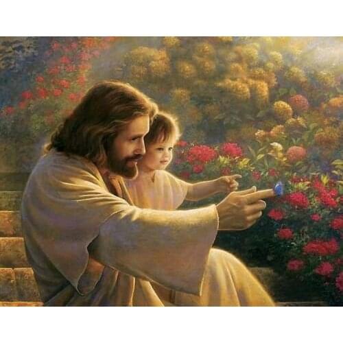 Jesus Christ and the Little Boy Canvas Oil Painting for Home Wall Art Decoration Wall to Print Drop shipping