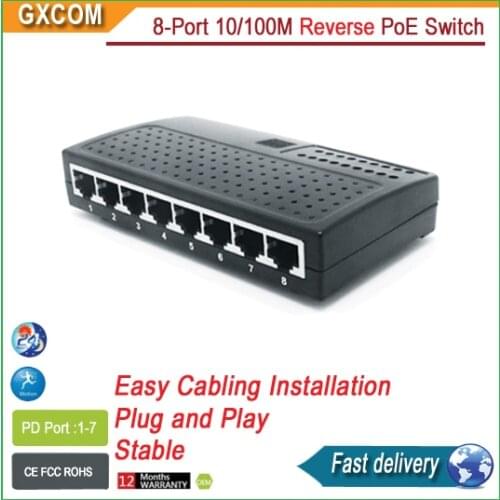 8-port 10/100M full powered Ethernet switch hub 8 poe switch mini Desk support VLAN rpoe switch
