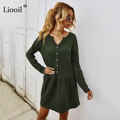 Liooil Fashionable Knitted Dresses