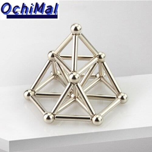 Magnetic Bar Childrens Educational Toys Magnetic Ball Combination Set Building Block Decompression Toys Kids Gift