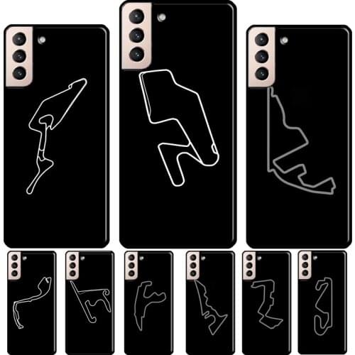 Minimalist Formula 1 Circuit Case For Samsung Galaxy S20 S21 Ultra Note 20 S20 FE Note 10 S8 S9 S10 Plus Cover Fundas
