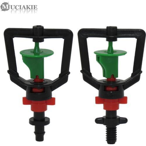 MUCIAKIE 5PCS 360 Degrees Rotary Micro Nozzle With Threaded Connector Inverted Suspension Spray Head Irrigation Atomizing Parts