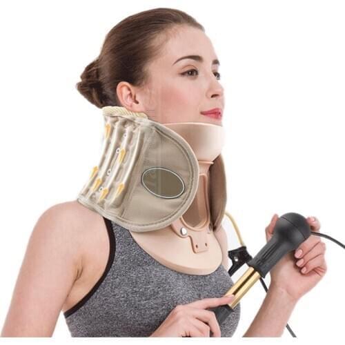 NEW Neck natural curvature inflatable neck brace Cervical tractor Vertebra Traction Air Cushion tractor inflatable belt Brace
