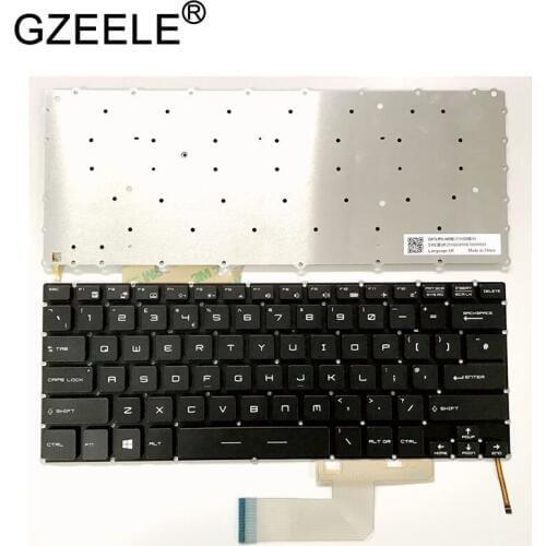 GZEELE NEW UK Backlit Keyboard For MSI GS43 GS40 GS43VR keyboard White backlight without frame