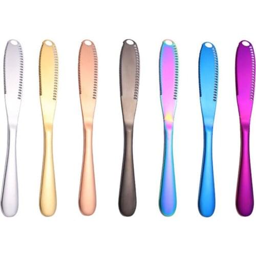 Butter Knife Stainless Steel Cheese Butter Cutter With Hole Multi-function Wipe Cream Bread Jam Knife Kitchen Gadgets