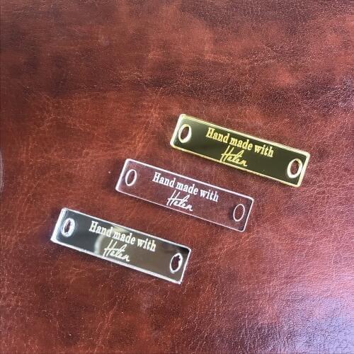 Personalized acrylic tag,clothing tag,sewing on acrylic labels tags, crochet hats/gloves/bag,Custom labels for handmade products