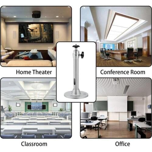 PortableCompact Exquisite Solid Exterior Aluminium Alloy 360 Degree Swivel Mount Holder Wall Ceiling Mini Projector Bracket