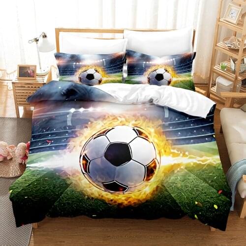 Football Bedding Set Single Twin Full Queen King Size Sports Enthusiasts Fans Bed Set Childrens Kid Bedroom Duvetcover Sets 002