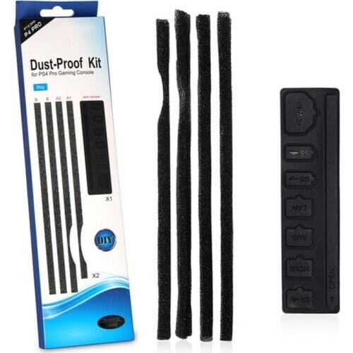 For Ps4 Pro Dust Proof Cover Case Mesh Jack Stopper Pack Dustproof Kit for Playstation 4 PS4 PRO Gaming Console Protective Plug