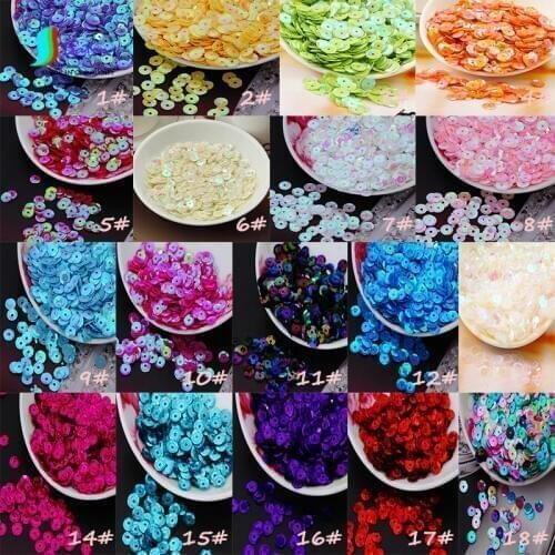 Colorful Round Shape Sequin Holiday Decorations Stage Clothes Paillette Diameter 8MM DIY Sewing Fabric Accessories S0012N