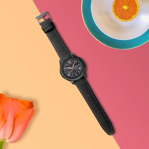 22mm genuine cow leather band strap for samsung s3 bracelet Ticwatch amazfit 3 GTR 47 Huawei GT2 46mm xiaomi watch color belt