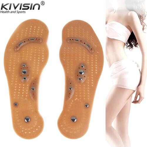Rubber Magnetic Massage Insole Stimulates Soles Feet Acupoints Promotes Blood Circulation Soft And Shock-Absorbing Insoles