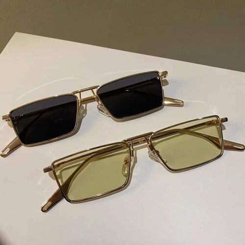 Sunglasses 2021 Fashion Small Box Metal Frame Rectangle Glasses The New Vintage Men and Women Luxury Designer Driving Eyeglasses