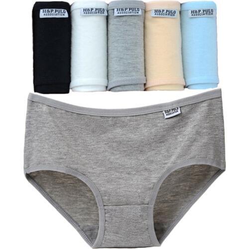 5 Pcs/Lot Underwear Women Panties Cotton Briefs Sexy Panties Underpants Solid Panty Calcinha Girls Lingerie Seamless Shorts Lady