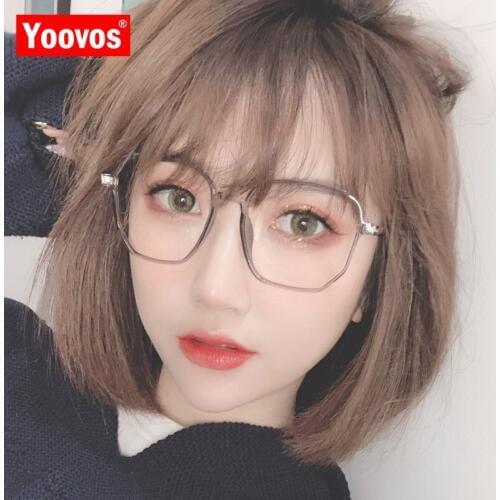Yoovos Oversized Glasses Frame Women Round Glasses For Women Luxury Eyeglasses Frames Men Clear Lens Okulary Gafas De Mujer
