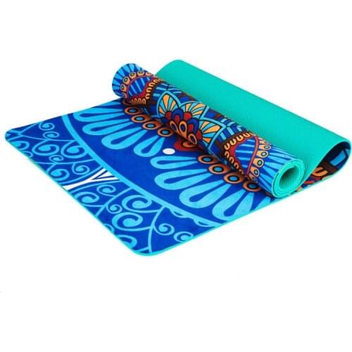 183*61*0.6 CM Pattern Suede TPE Yoga Mat Non-slip Exercise Fitness Gym Sports Mat Body Building Esterilla Pilates Woukout Mats